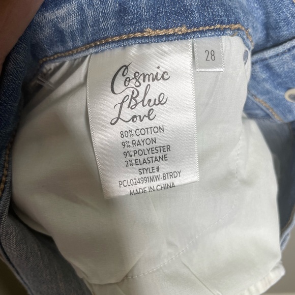 Cosmic Blue Love “Better Days” Jeans Shorts Sz 28 - Picture 4 of 4